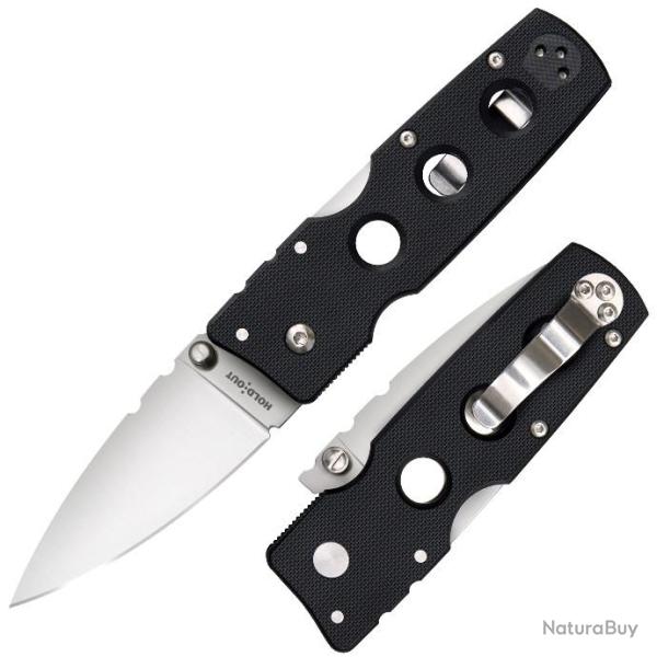 Couteau Cold Steel Hold Out Plain Lame Acier S35VN Manche G-10 Tri-Ad Lock CS11G3