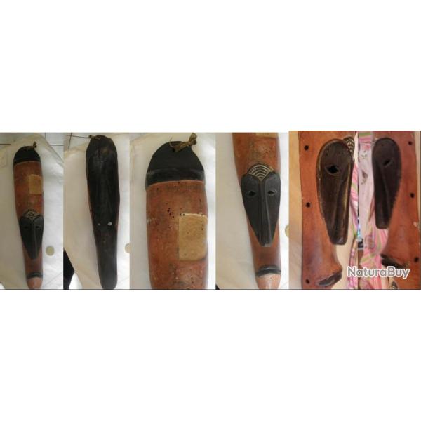 antique masque africain en bois, fait main