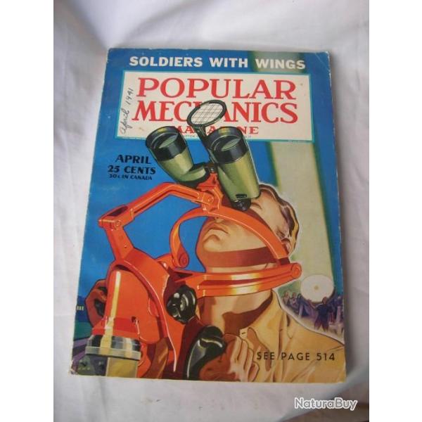 WW2 US MAGASINE POPULAIRE MENSUEL " POPULAR MECHANICS " AM�RICAIN AVRIL 1941