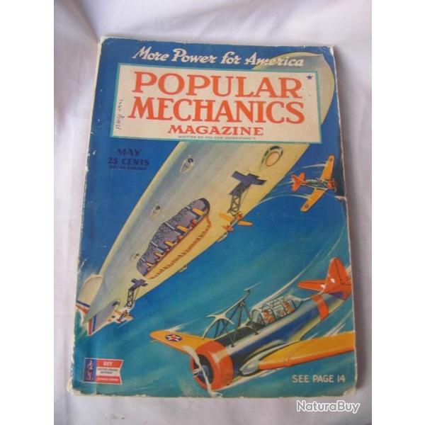 WW2 US MAGASINE POPULAIRE MENSUEL " POPULAR MECHANICS " AM�RICAIN MAY 1942