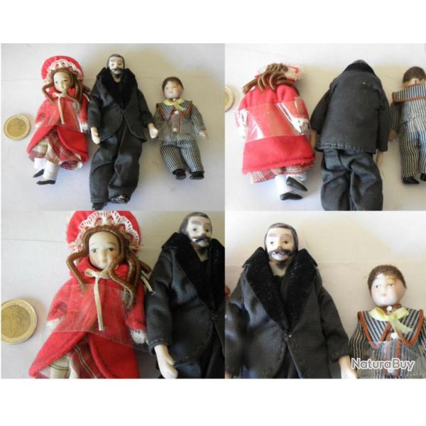 3 figurine maison de poup�e style victorian