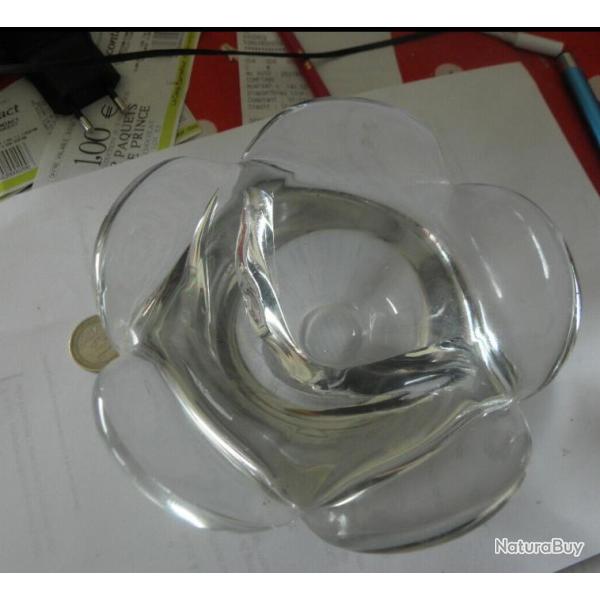 vintage grand vide poche cendrier en cristal.