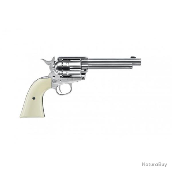 REVOLVER. COLT SA ARMY 45 5.5'' BB CAL 4.5MM NICKEL PLATED