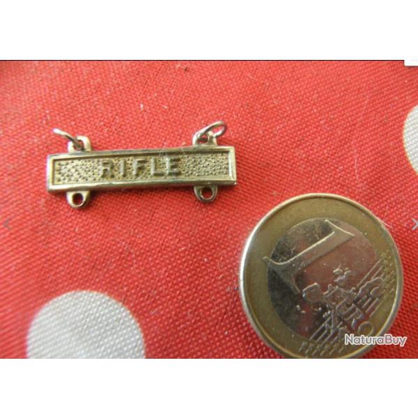 bar militaire rifle US ARMEE plaque argent