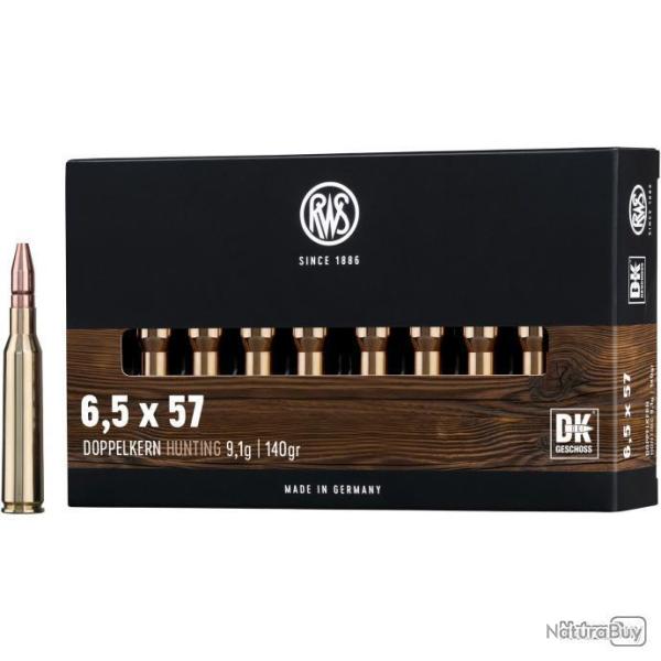 Lot de 2 boites de munitions RWS 6.5x57R DK 9.1g