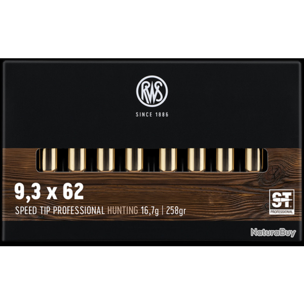 Lot de 2 boites de munitions RWS 9,3x62 SPEED TIP PRO 16,7g