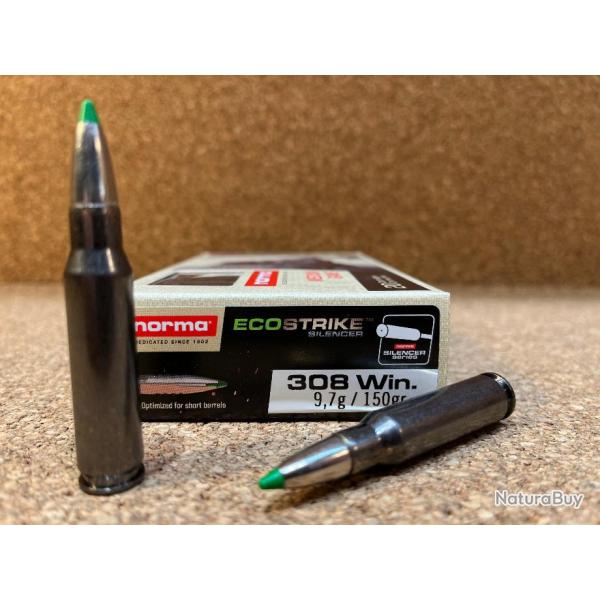 Boite de munitions Norma Ecostrike Silencer 308 Win 9.7 g