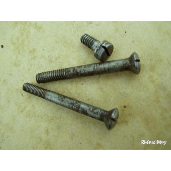 Lot de 3 vis de pistolet r�glementaire de cavalerie mod�le  1816  - 1822 ( bon �tat).
