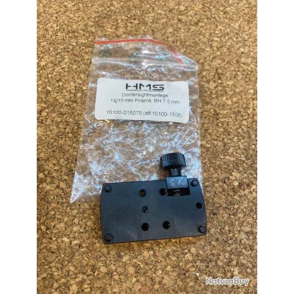 Montage HMS Docter Noblex Prisme 14/15  BH7.5mm, TIKKA, CZ, BRNO, Express plaque de 14mm