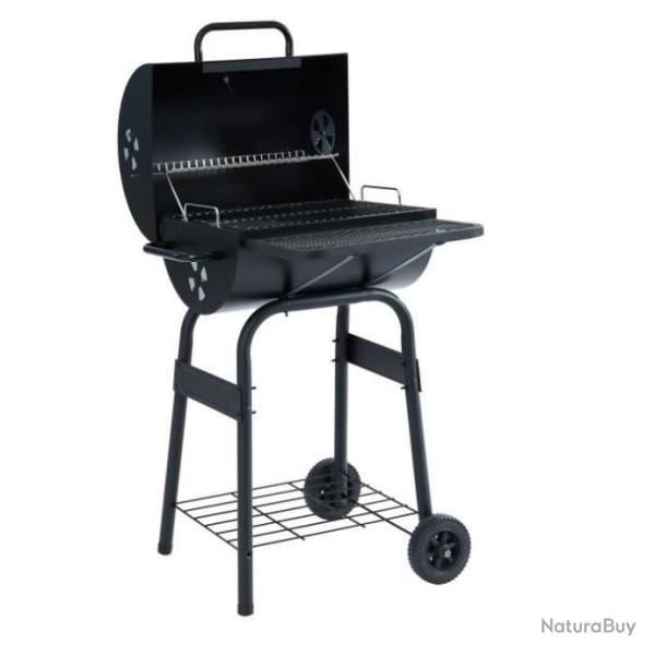 SUPER ENCHERE - Barbecue � charbon 52 x 64 x 101 cm - Style fumoir - Pour 4 � 6 personnes