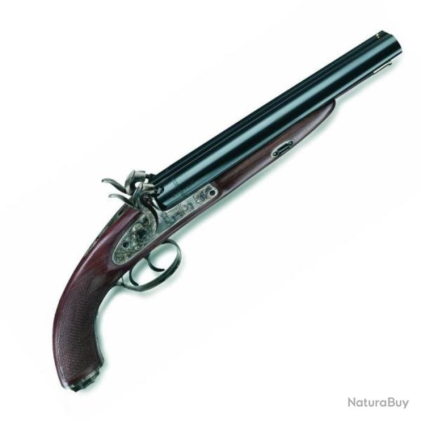 Pistolet � poudre noire Davide Pedersoli Howdah hunter � percussion - Lisse / 20 pn