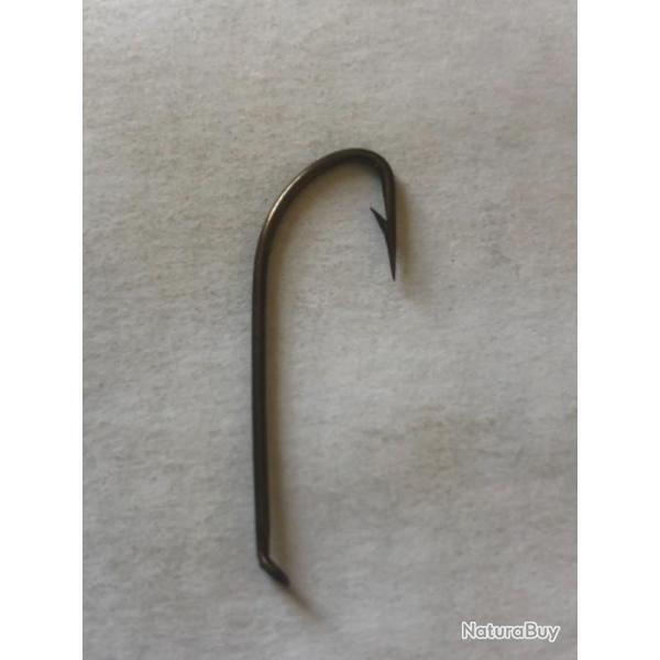 100 hame�on n 4 oeillet ref 1920 bronz� droit tige longue peche carnassier mustad
