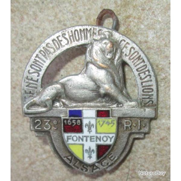 23� R�giment d'Infanterie, mot ALSACE grav�, �mail