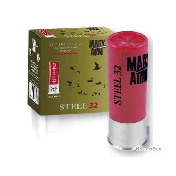 25 CARTOUCHES MARY ARM SUPER STEEL 32 BJ PLOMB 5+6