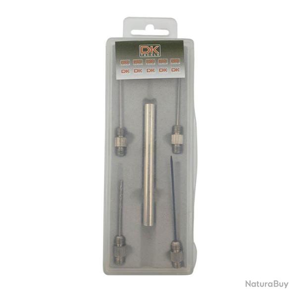 4 aiguilles t�tes interchangeables et manche inox Dk tackle