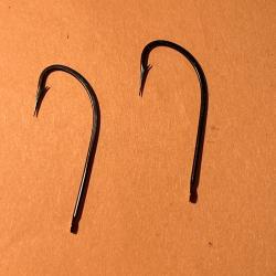 100 Hame&ccedil;on n 1/0 palette ref 515 forg&eacute; bronz&eacute; droit tige moyenne peche carnassier mustad