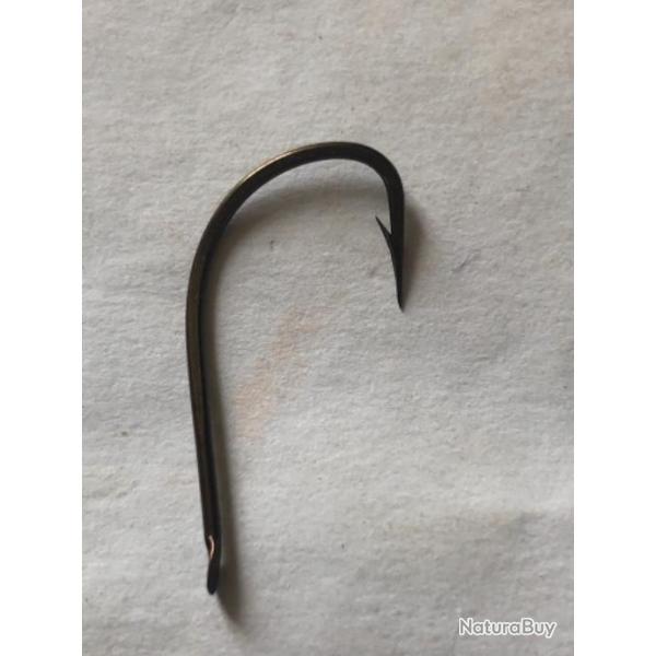 100 Hame�on n 1/0 palette ref 505 forg� bronz� renvers� tige moyenne peche carnassier mustad