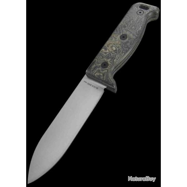 Couteau Buschraft Ontario Blackbird ML5 Lame Acier 420HC Manche Micarta Etui Cuir Made In USA ON7502