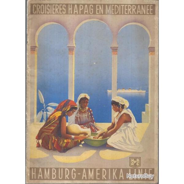 plaquette touristique hapag lloyd paquebot milwaukee croisi�res en m�diterran�e amerika linie