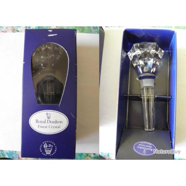 grand ROYAL DAULTON bouchon de bouteille en cristal