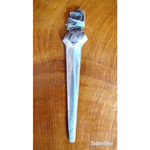 Coupe papier NAPOLEON ouvre lettres en �tain fin