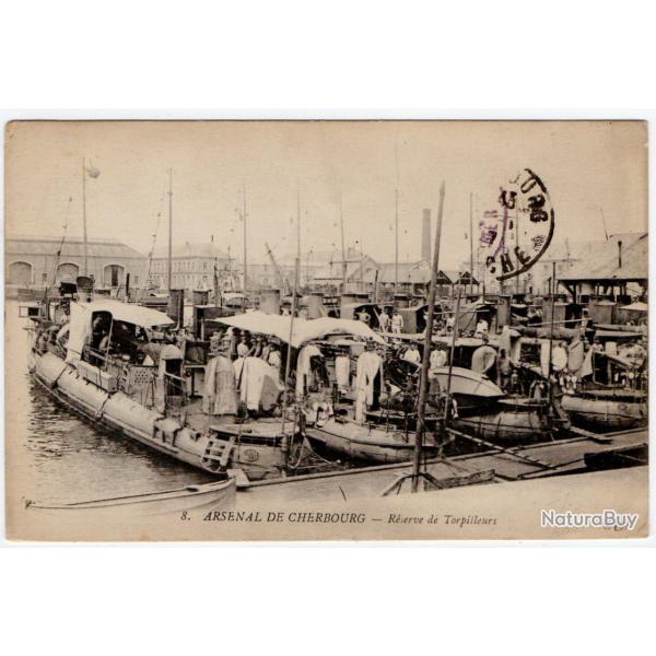 CPA - L'Arsenal CHERBOURG - R�serve de Torpilleurs N�1296