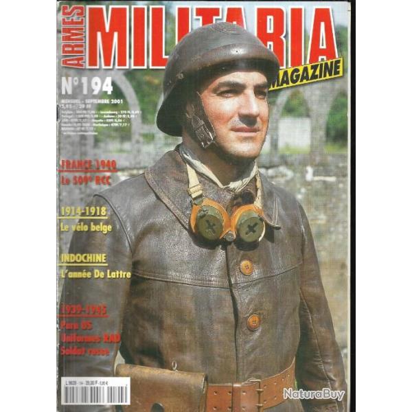 Militaria magazine 194 �puis� �diteur indochine 1951, service du travail , 509e rcc de maubeuge
