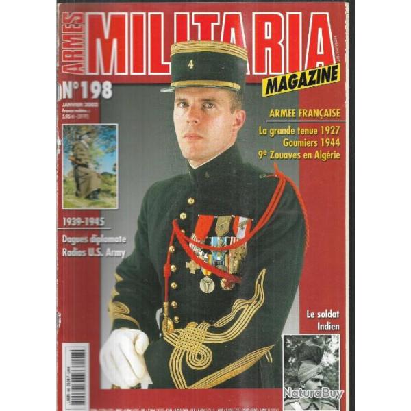 Militaria magazine 198 9e zouaves en alg�rie, soldat indien, daque diplomate , radio us army,