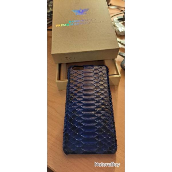 Coque Serpent Python pour iPhone, Couleur: Bleu, Smartphone: iPhone 6 Plus