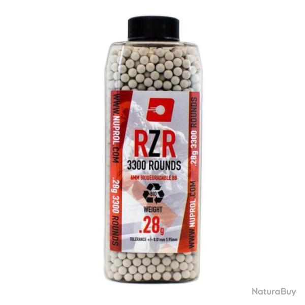 Billes airsoft Nuprol rzr bio Par 3300 - Cal. 6 mm Bb's 0.32 g - 0.28 g
