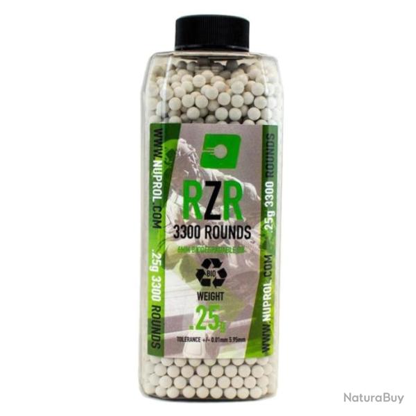 Billes airsoft Nuprol rzr bio Par 3300 - Cal. 6 mm Bb's 0.32 g - 0.25 g