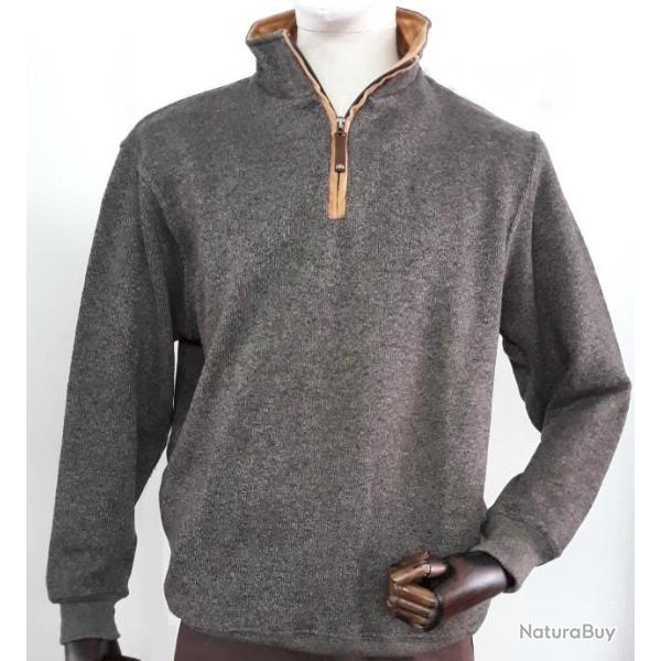 SWEAT GRIS CHIN� LOVERGREEN COL ZIPP� TS