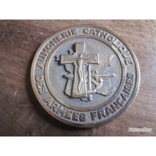 MEDAILLE BRONZE   AUMONERIE CATHOLIQUE DES ARMEES FRANCAISE