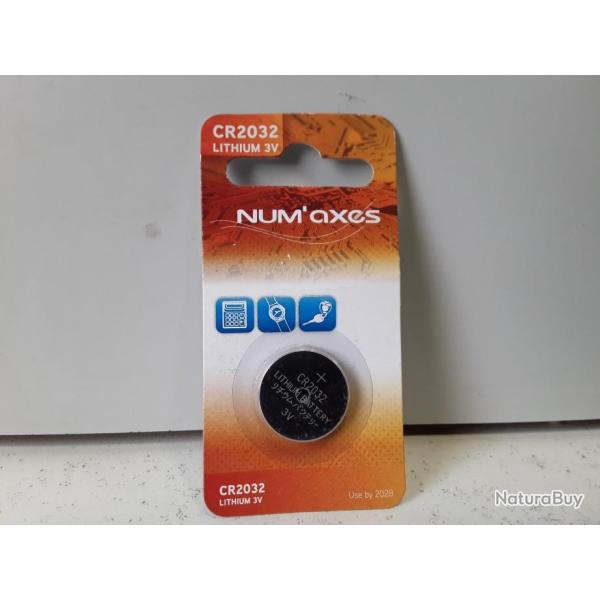 PILE NUM AXES CR2032 LITHIUM 3V