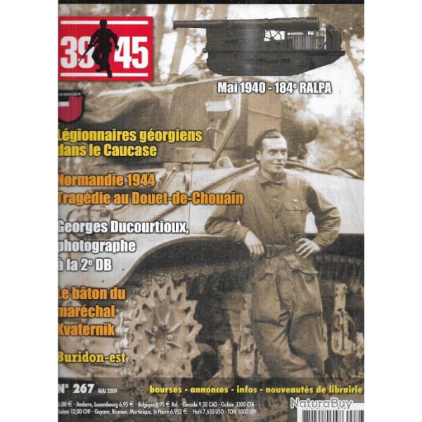 39-45 Magazine 267 photographe 2e db georges ducourtioux, 184e ralpa , l�gionnaires g�orgiens