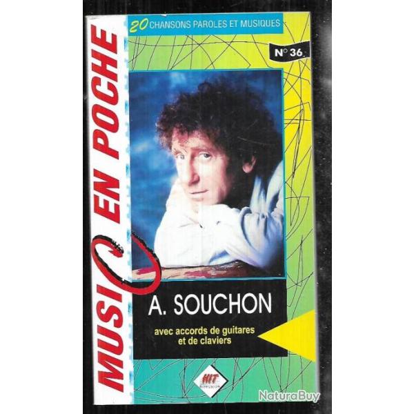 music en poche 36 alain souchon avec accords de guitares et de claviers