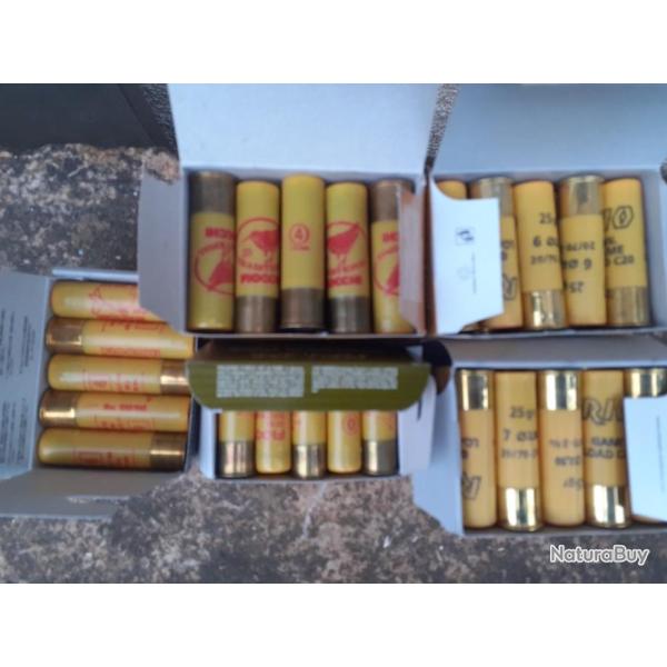 LOT de  95  Cartouches chasse  cal 20