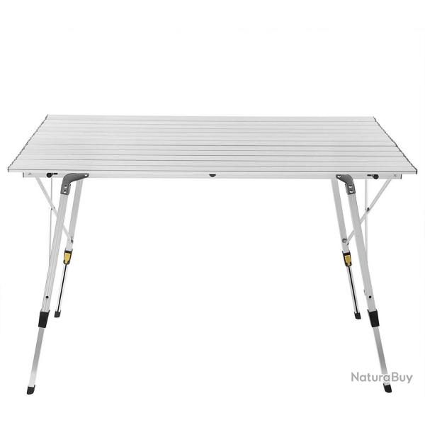 Table de camping jardin en aluminium avec sac de transport pour 4-6 personnes 19_0000936