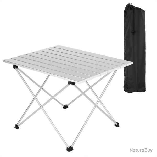 Table de camping jardin en aluminium avec tui de transport 56 x 46 cm 19_0000935