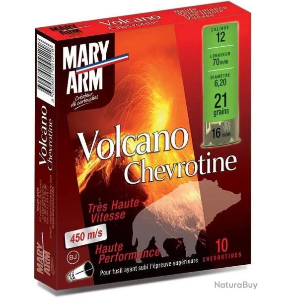 Cartouches Mary Arm chevrotine Volcano Haute vitesse - Cal. 12/70