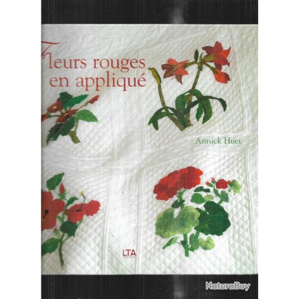 fleurs rouges en appliqu d'annick huet (broderie simplifie)
