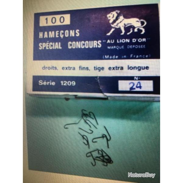 100 Hame�on n 24 palette ref 1209 bronz� extra fin droit extra tige longue p�che coup vmc