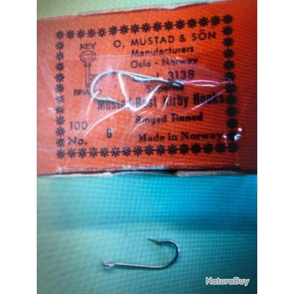 66 hame�on n 6 oeillet �tam� renvers� r�f 3138 tige longue p�che mer simple. mustad