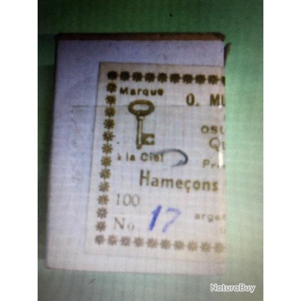 100 Hame�on n 17 palette ref 515 S forg� argent� droit tige moyenne peche coup mustad