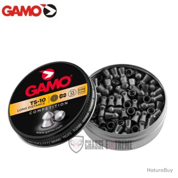 200 Plombs GAMO TS-10 T�te Pointue cal 4.5 mm