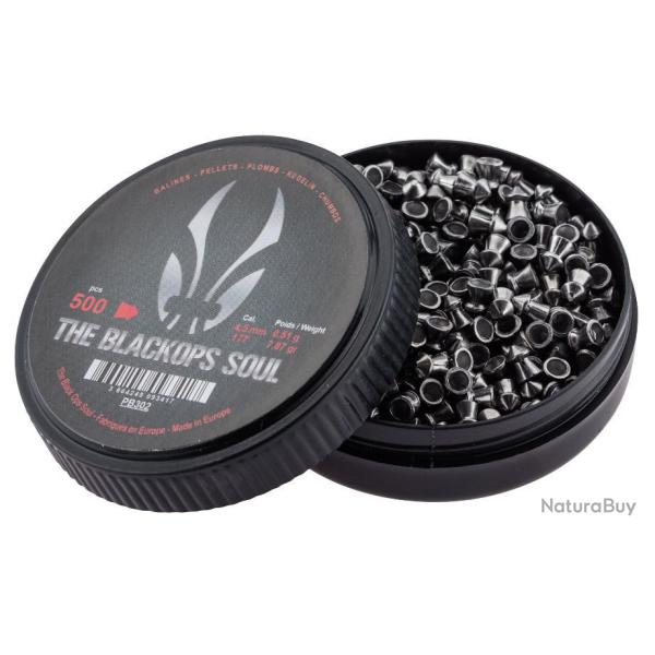 Plombs The Black Ops Soul BO Manufacture  tte pointue calibre 4,5 mm