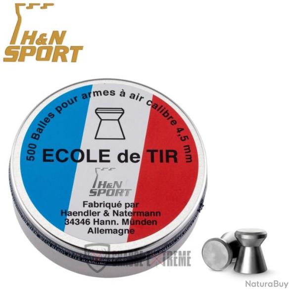 500 Plombs H&N Ecole de Tir cal 4.5 mm