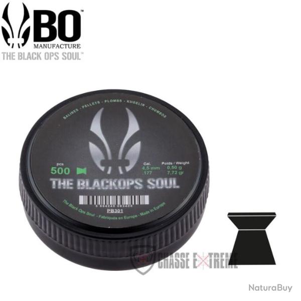 500 Plombs the Black Ops Soul  Tte Plate cal 4.5 mm