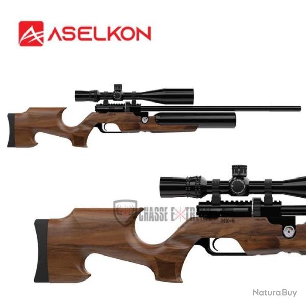 Carabine ASELKON PCP Mx6 R�gulateur Jet Black 19j cal 4.5mm