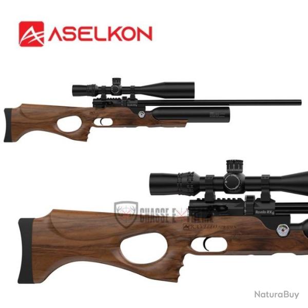 Carabine ASELKON PCP Rx6 Ravello R�gulateur Jet Black 19j cal 4.5mm